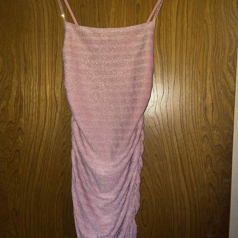 Chic Pink Ruched Mini Dress
